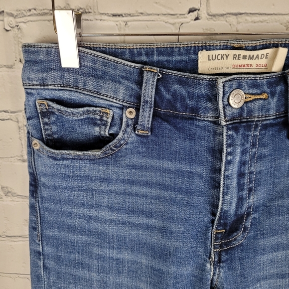 LUCKY BRAND | Re-Made Ava Skinny chewed raw hem denim jeans - Picture 4 of 10